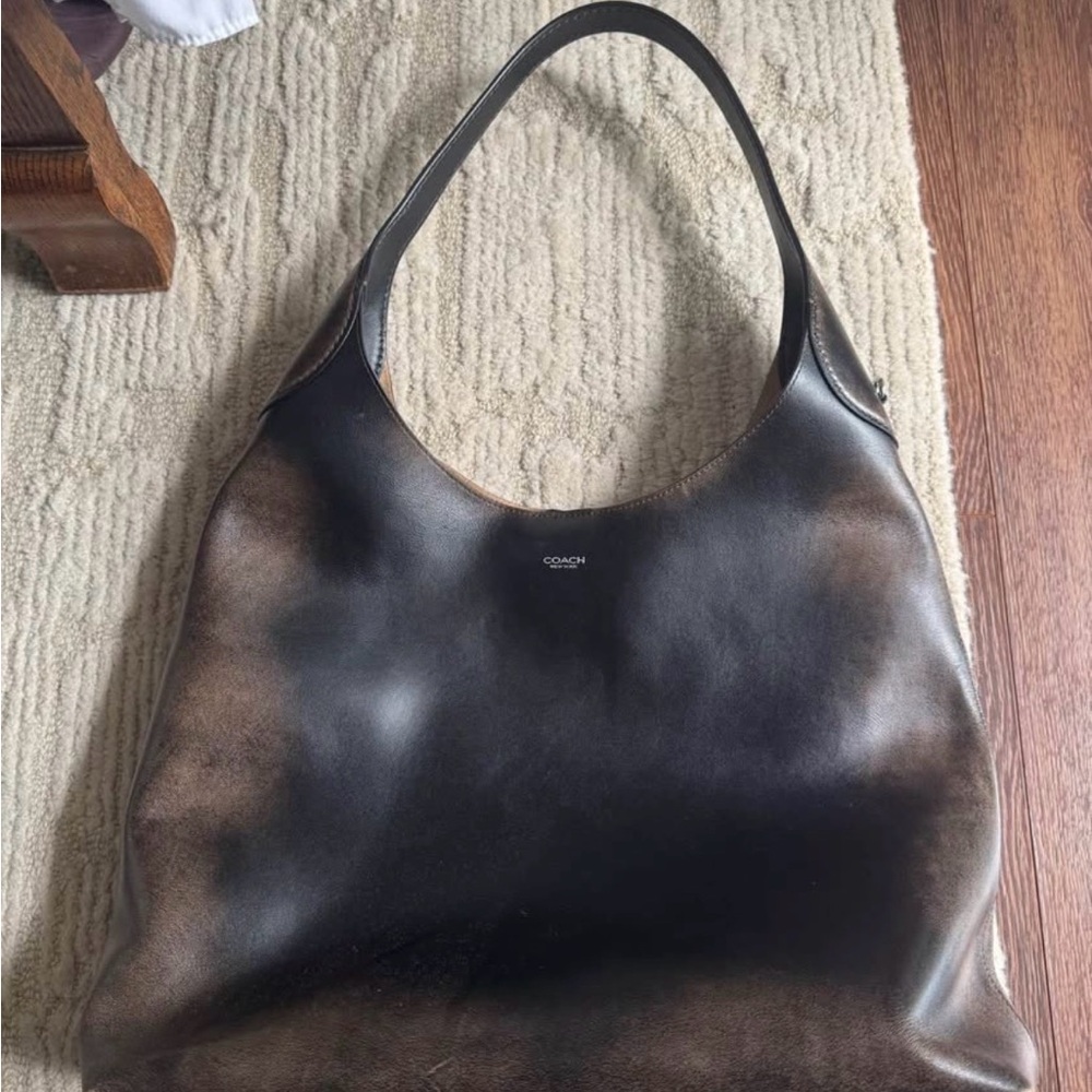Brooklyn 39 loved leather COACH Black and Brown Ombre Leather Shoulder Bag